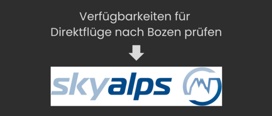 Direktflüge nach Bozen mit Skyalps